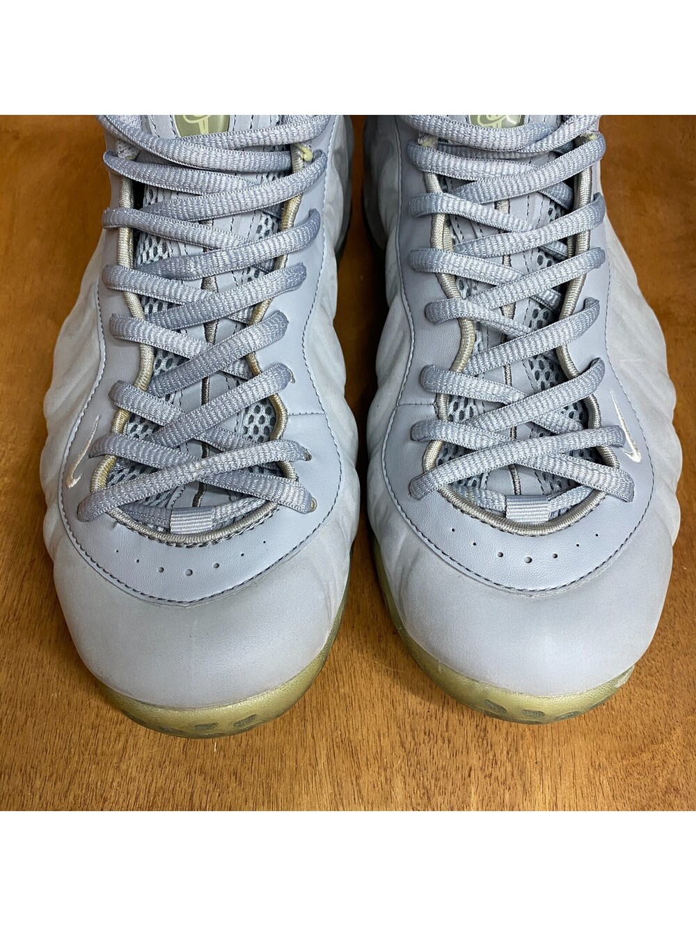 Nike Air Foamposite One Shoes Mens Sz 10.5 Premium Wolf Grey Sneakers 575420-007 - Picture 9 of 15